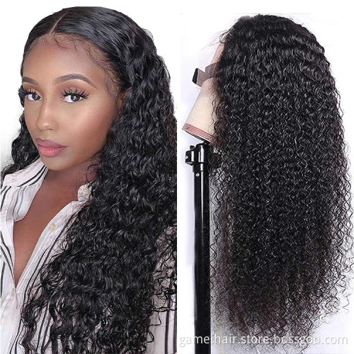 Wholesale Cheap Kinky Curly Raw Brazilian Hd Full Transparent Lace Front Wig Virgin Human Hair For Black Women Lace Frontal Wig